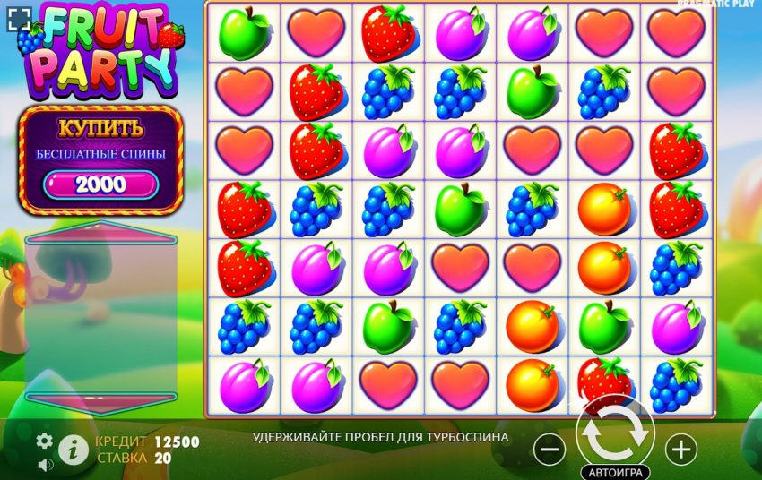 Обзор игрового автомата Fruit Party от Pragmatic Play